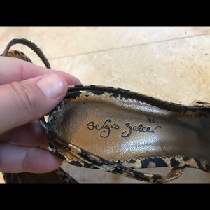 Sergio zelcer heels animal print